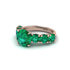 Round Cut Emerald Cathedral Engagement Ring - Tatum No. 20
