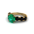 Round Cut Emerald Cathedral Engagement Ring - Tatum No. 34 image 3