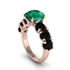 Round Cut Emerald Cathedral Engagement Ring - Tatum No. 35 image 1