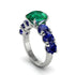 Round Cut Emerald Cathedral Engagement Ring - Tatum No. 66 image 1