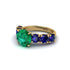 Round Cut Emerald Cathedral Engagement Ring - Tatum No. 64