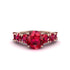 Round Cut Ruby Cathedral Engagement Ring - Tatum No. 56 image 2