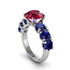 Round Cut Ruby Cathedral Engagement Ring - Tatum No. 72 image 1