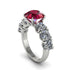 Round Cut Ruby Cathedral Engagement Ring - Tatum No. 12 image 1
