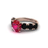 Round Cut Ruby Cathedral Engagement Ring - Tatum No. 41 image 3