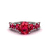 Round Cut Ruby Cathedral Engagement Ring - Tatum No. 57 image 2