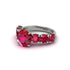 Round Cut Ruby Cathedral Engagement Ring - Tatum No. 57