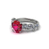 Round Cut Ruby Cathedral Engagement Ring - Tatum No. 12 image 3