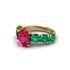 Round Cut Ruby Cathedral Engagement Ring - Tatum No. 25