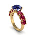 Round Cut Sapphire Cathedral Engagement Ring - Tatum No. 58