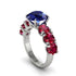 Round Cut Sapphire Cathedral Engagement Ring - Tatum No. 60 image 1
