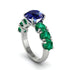 Round Cut Sapphire Cathedral Engagement Ring - Tatum No. 30