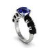 Round Cut Sapphire Cathedral Engagement Ring - Tatum No. 45 image 1