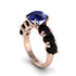 Round Cut Sapphire Cathedral Engagement Ring - Tatum No. 44 image 1