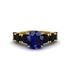Round Cut Sapphire Cathedral Engagement Ring - Tatum No. 43
