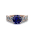 Round Cut Sapphire Cathedral Engagement Ring - Tatum No. 14