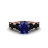 Round Cut Sapphire Cathedral Engagement Ring - Tatum No. 44