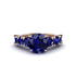 Round Cut Sapphire Cathedral Engagement Ring - Tatum No. 74 image 2
