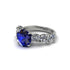 Round Cut Sapphire Cathedral Engagement Ring - Tatum No. 15 image 3