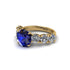 Round Cut Sapphire Cathedral Engagement Ring - Tatum No. 13