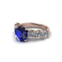 Round Cut Sapphire Cathedral Engagement Ring - Tatum No. 14