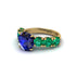 Round Cut Sapphire Cathedral Engagement Ring - Tatum No. 28