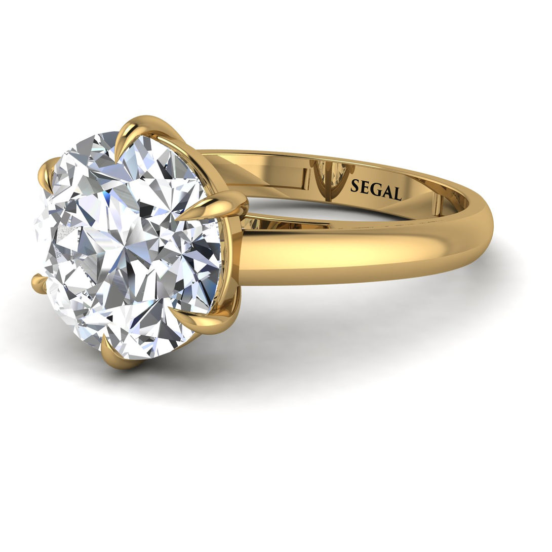 Round Cut Diamond Solitaire Engagement Ring - Miranda No. 1
