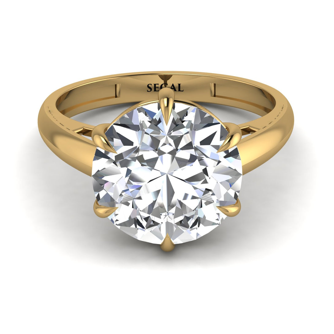 Round Cut Diamond Solitaire Engagement Ring - Miranda No. 1