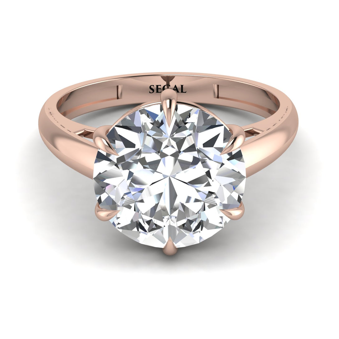 Round Cut Diamond Solitaire Engagement Ring - Miranda No. 2