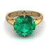 Round Cut Emerald Solitaire Engagement Ring - Miranda No. 4