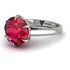 Round Cut Ruby Solitaire Engagement Ring - Miranda No. 12