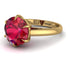 Round Cut Ruby Solitaire Engagement Ring - Miranda No. 10