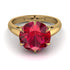 Round Cut Ruby Solitaire Engagement Ring - Miranda No. 10