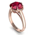 Round Cut Ruby Solitaire Engagement Ring - Miranda No. 11 image 1