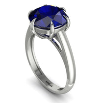 Round Cut Sapphire Solitaire Engagement Ring - Miranda No. 15 image 1
