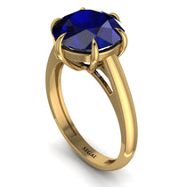 Round Cut Sapphire Solitaire Engagement Ring - Miranda No. 13 image 1