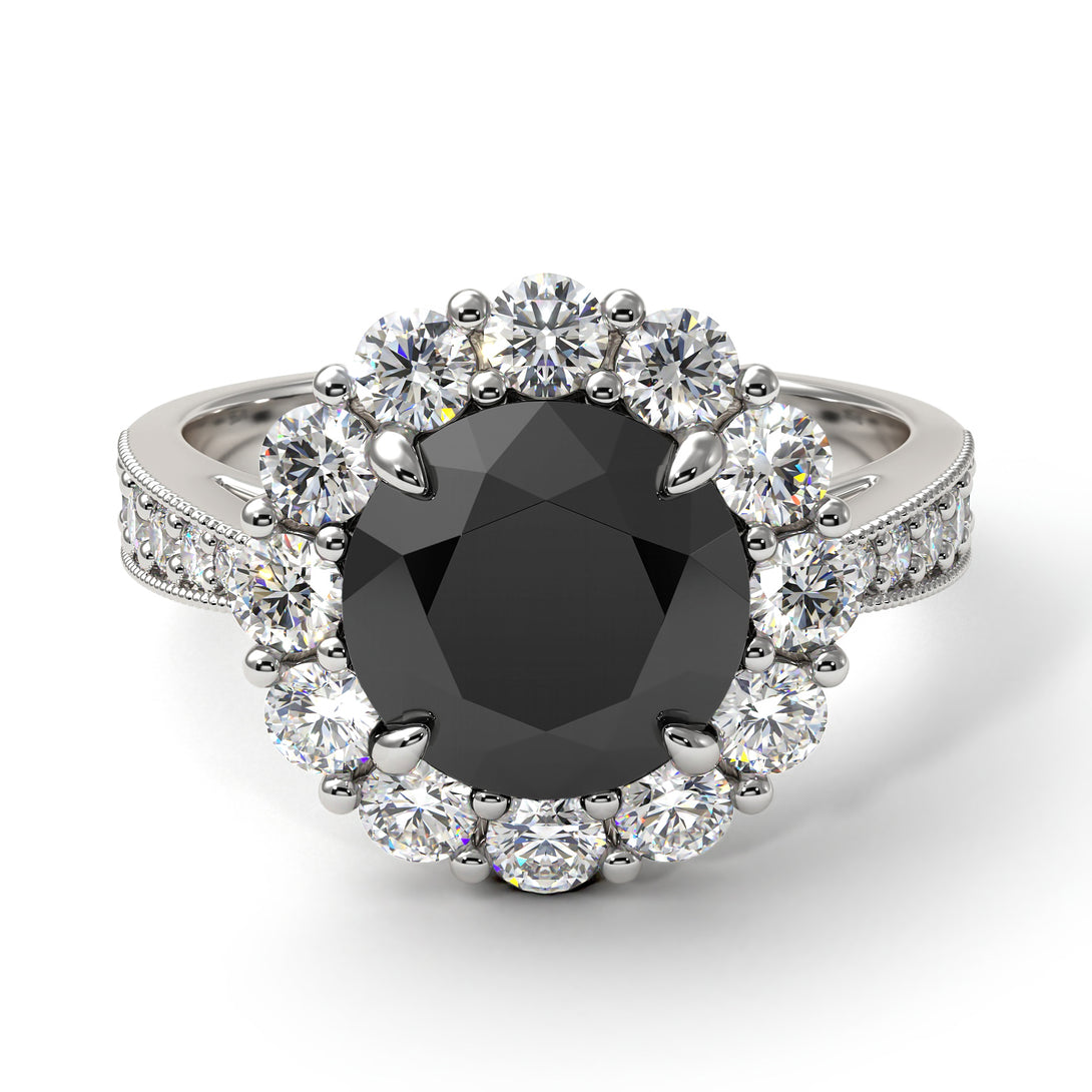 Diamond Round Halo Engagement Ring - Unity No. 9