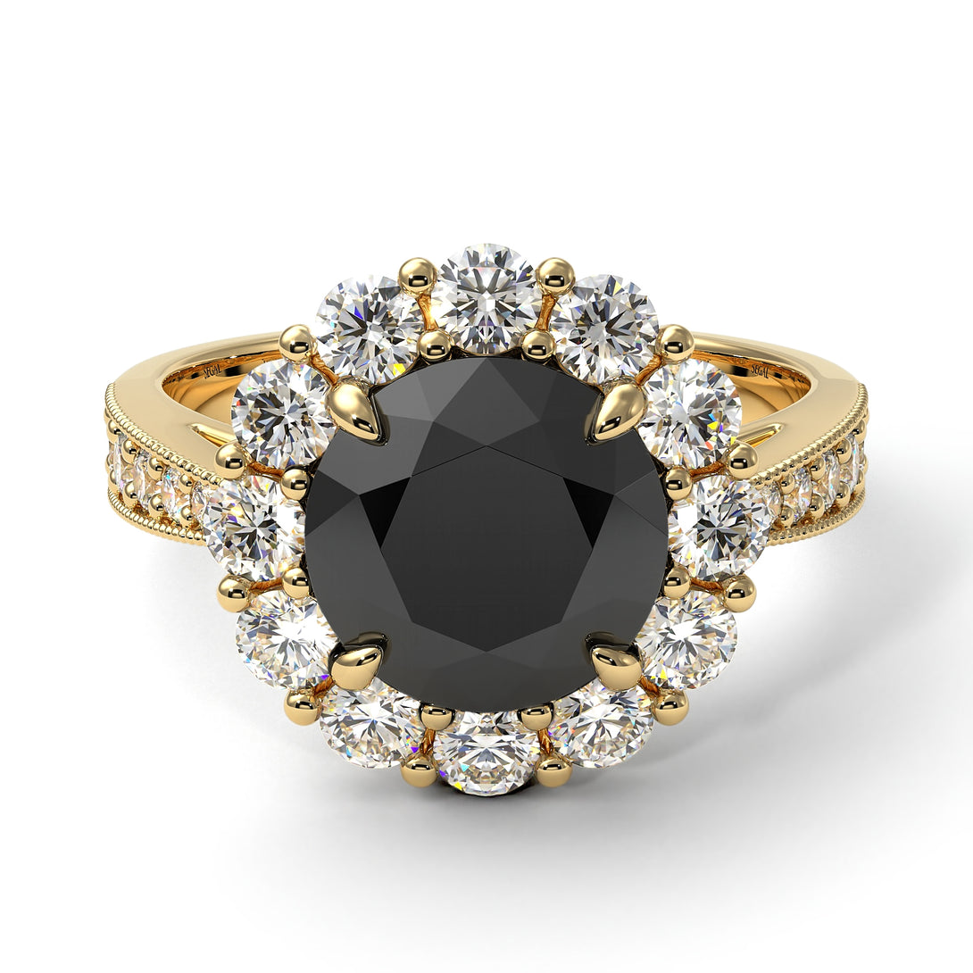 Diamond Round Halo Engagement Ring - Unity No. 7