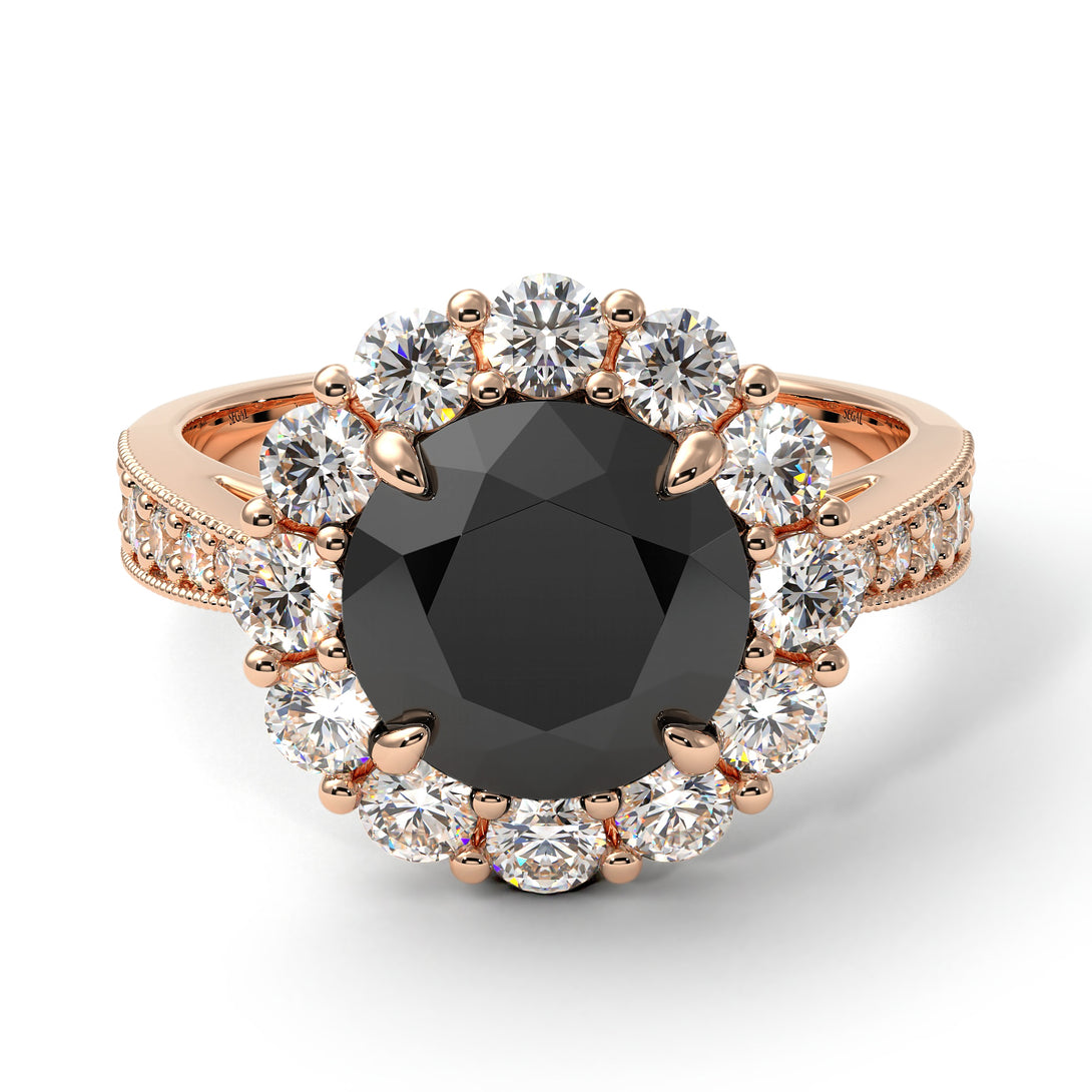 Diamond Round Halo Engagement Ring - Unity No. 8