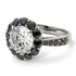 Black Diamond Round Halo Engagement Ring - Unity No. 33