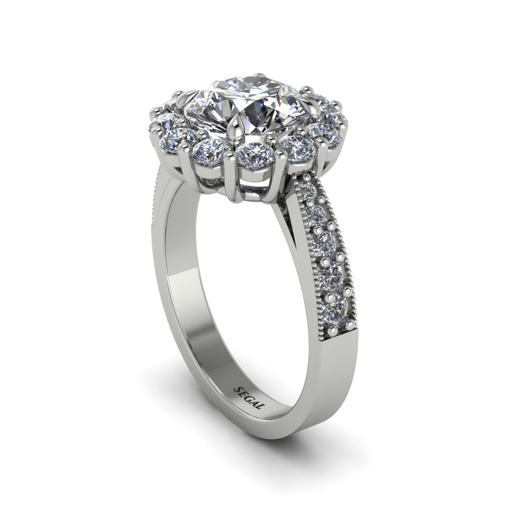 Diamond Round Halo Engagement Ring - Unity No. 3