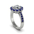 Sapphire Round Halo Engagement Ring - Unity No. 63