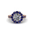Sapphire Round Halo Engagement Ring - Unity No. 62 image 3