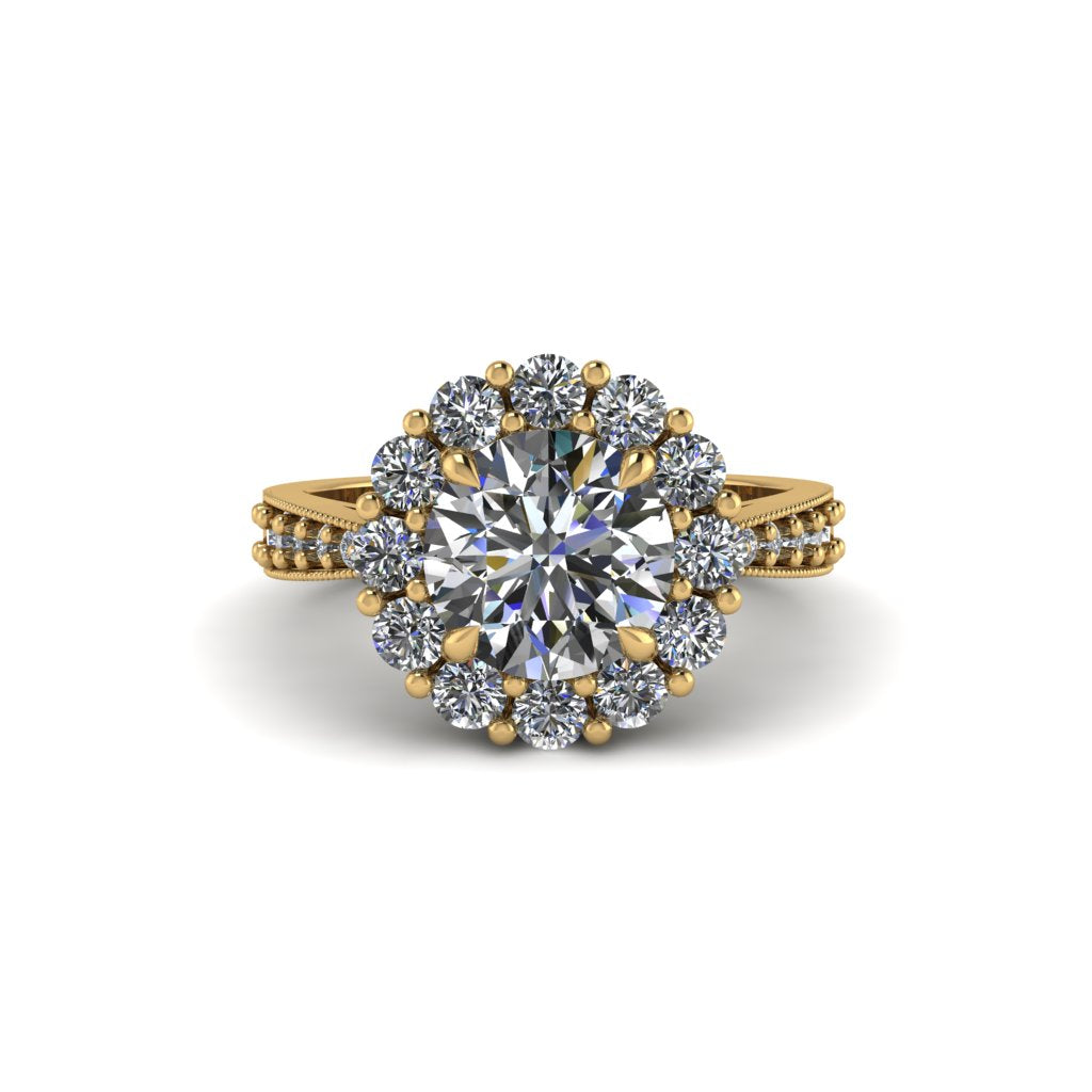 Diamond Round Halo Engagement Ring - Unity No. 1