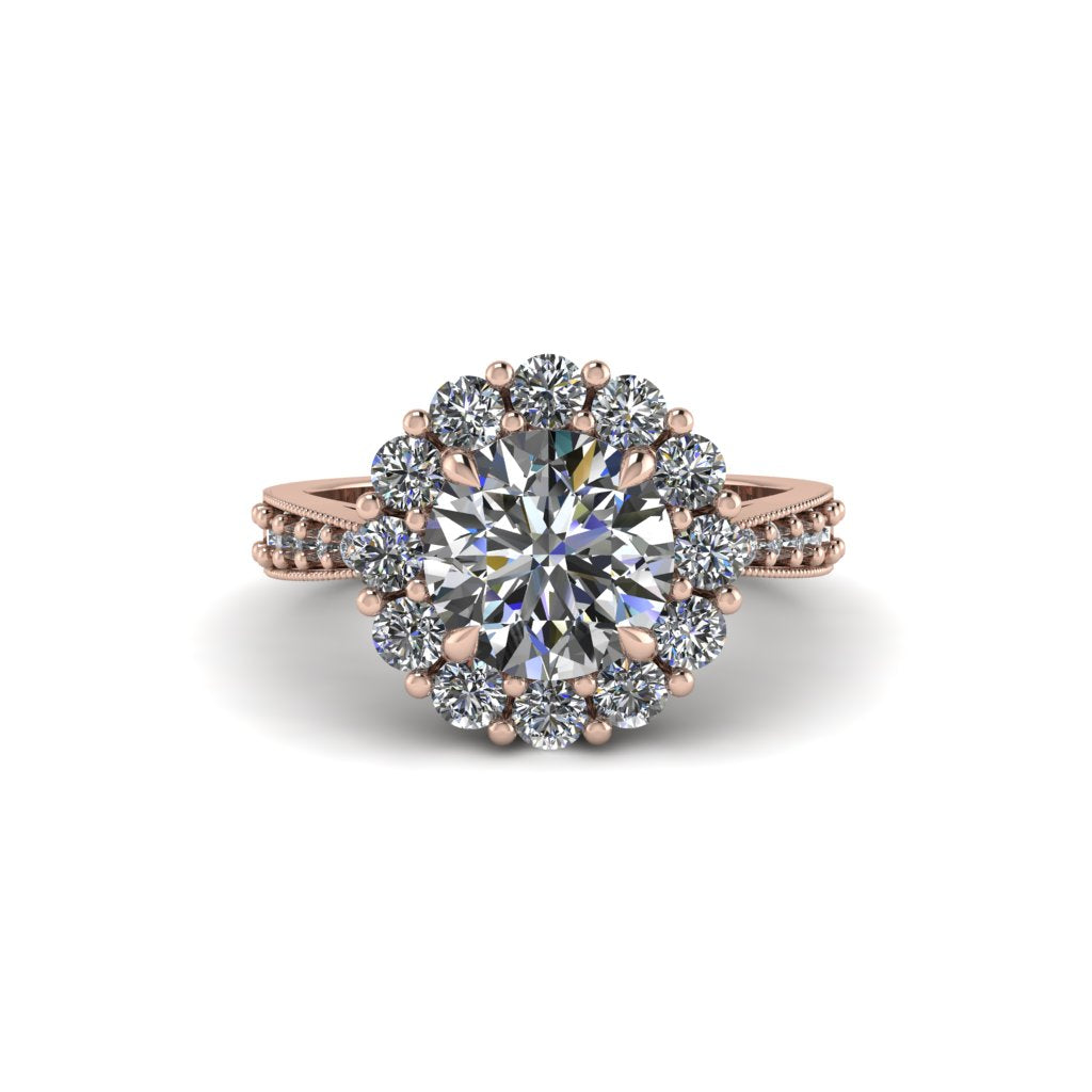 Diamond Round Halo Engagement Ring - Unity No. 2