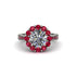 Ruby Round Halo Engagement Ring - Unity No. 48 image 3