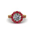 Ruby Round Halo Engagement Ring - Unity No. 46 image 3