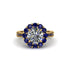 Sapphire Round Halo Engagement Ring - Unity No. 61