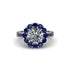 Sapphire Round Halo Engagement Ring - Unity No. 63 image 3