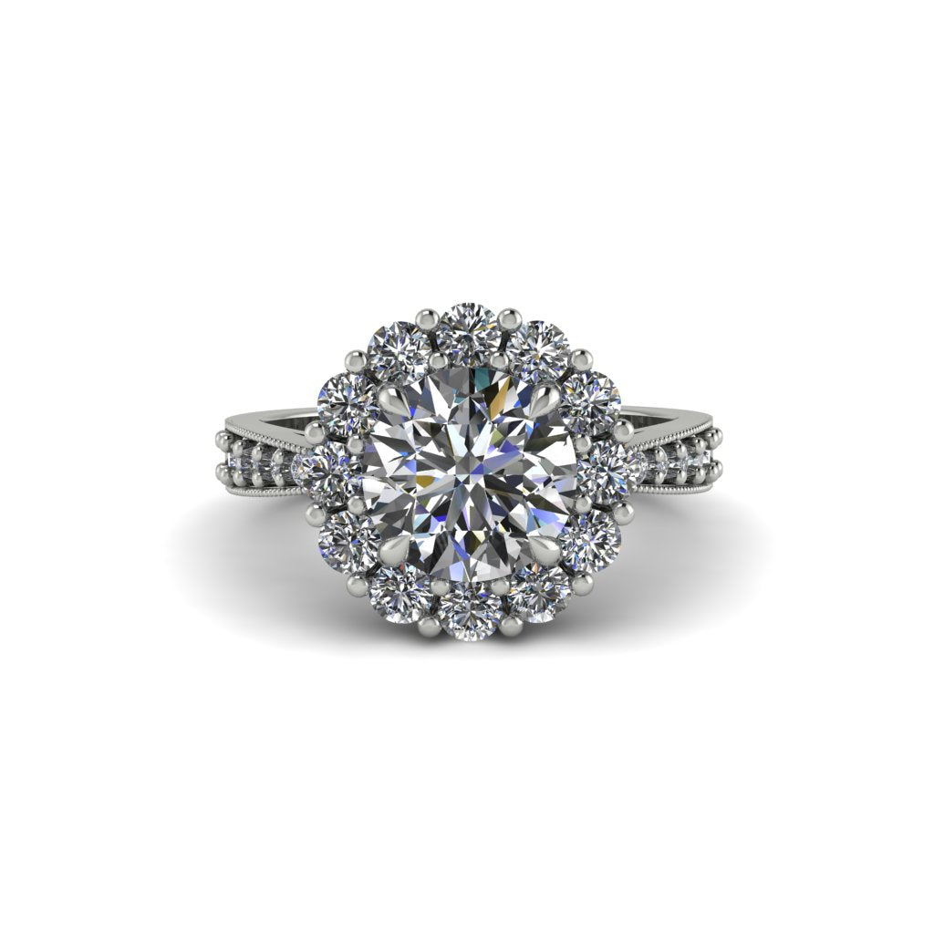 Diamond Round Halo Engagement Ring - Unity No. 3